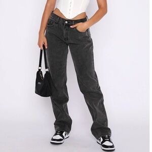 White Fox Boutique Straight Leg Jeans Acid Black Medium